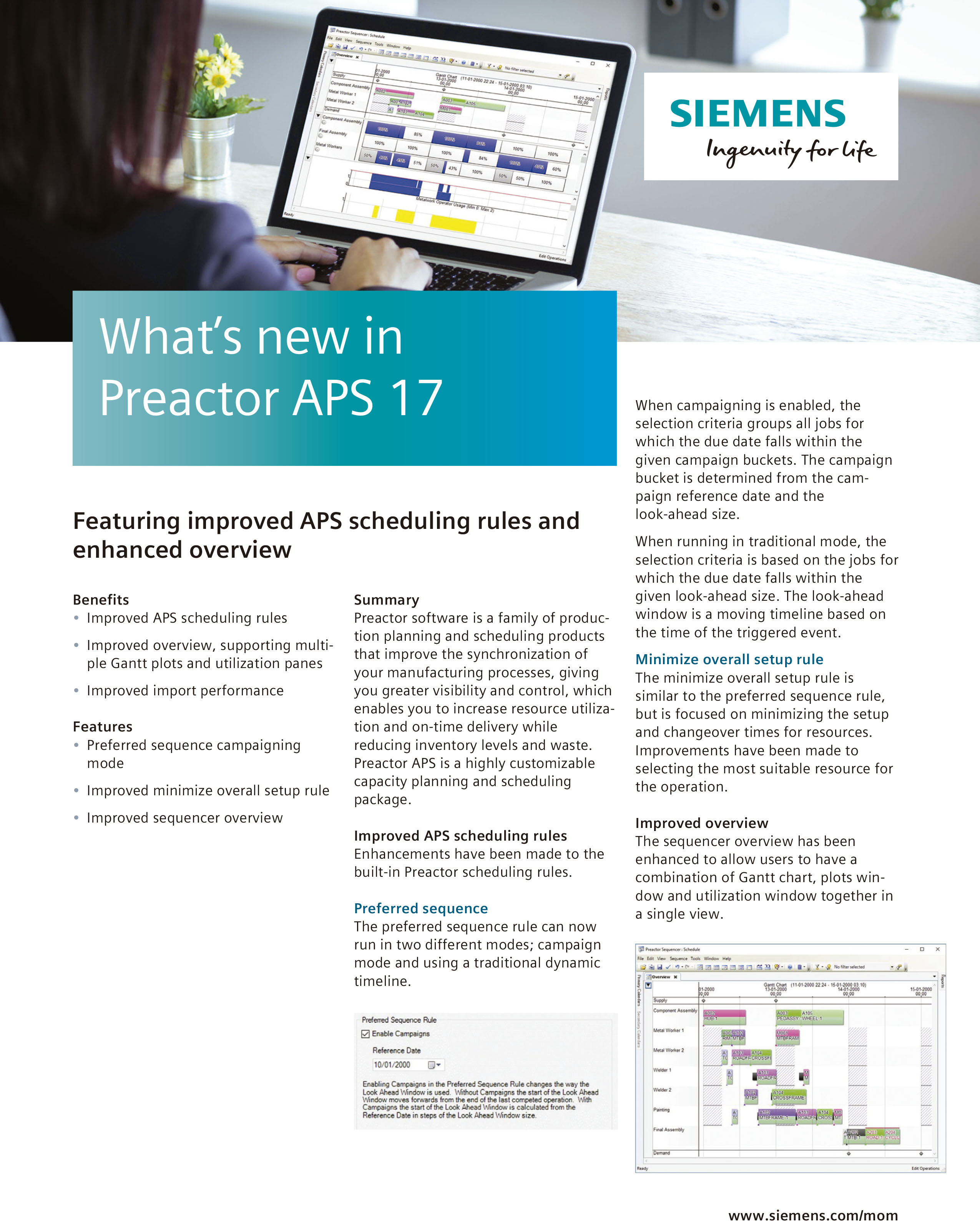 Nuevas funcionalidades Preactor APS
